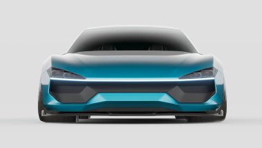 Markasız, jenerik konsept bir arabanın 3 boyutlu çizimi