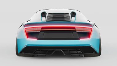 Markasız, jenerik konsept bir arabanın 3 boyutlu çizimi