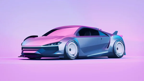 Rendering Una Concept Car Generica Senza Marchio — Foto Stock