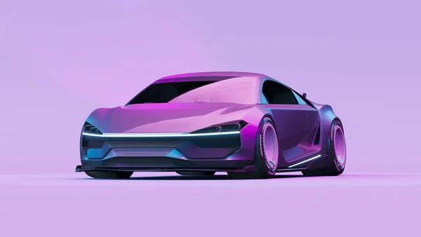 Rendering Brand Less Generic Concept Car — Stock Photo, Image