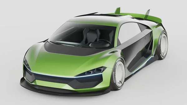 Rendering Una Concept Car Generica Senza Marchio — Foto Stock