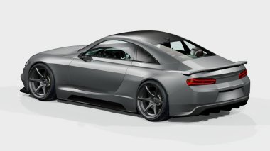 Markasız, jenerik konsept bir arabanın 3 boyutlu çizimi