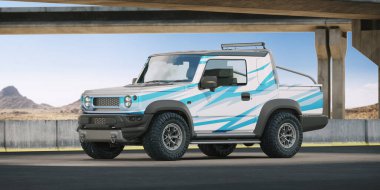 Markasız bir kamyonetin 3 boyutlu görüntülemesi