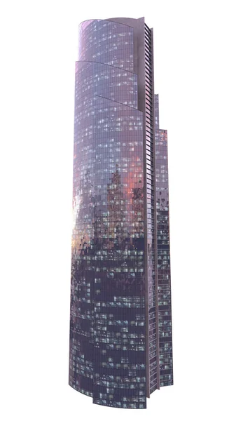 Skyscraper Buildings Isolated White Illustration — Fotografia de Stock