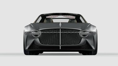 Markasız, jenerik konsept bir arabanın 3 boyutlu çizimi 