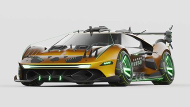 beyaz arka planda modern araba