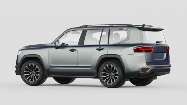 Markasız, jenerik konsept bir arabanın 3 boyutlu çizimi