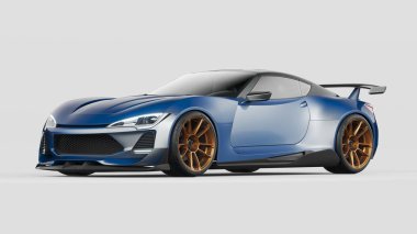 Markasız, jenerik konsept bir arabanın 3 boyutlu çizimi