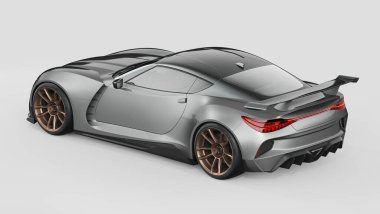 Markasız, jenerik bir konsept arabanın 3D canlandırması