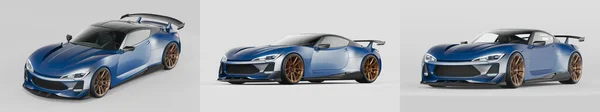 Rendering Una Concept Car Generica Senza Marchio — Foto Stock