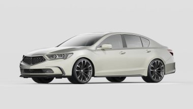 Markasız, jenerik konsept bir arabanın 3 boyutlu çizimi