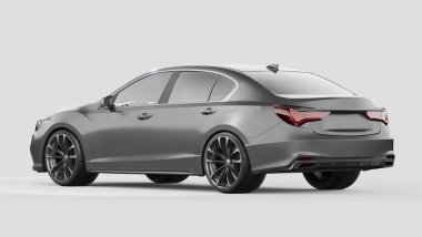 Markasız, jenerik konsept bir arabanın 3 boyutlu çizimi