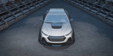 Markasız bir SUV 'un 3 boyutlu görüntülemesi