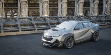 Markasız bir SUV 'un 3 boyutlu görüntülemesi