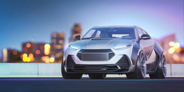 Markasız bir SUV 'un 3 boyutlu görüntülemesi
