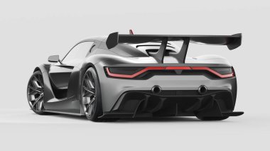 Markasız, jenerik konsept bir arabanın 3 boyutlu çizimi