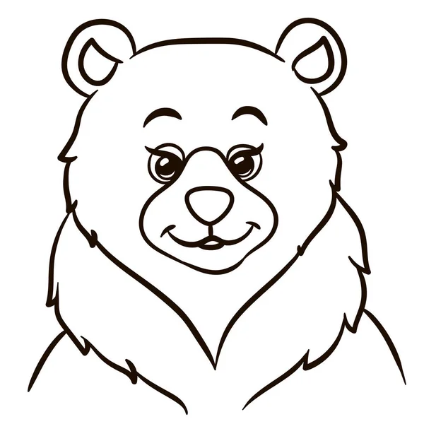 Grizzly Urso Desenho Animado Ilustração Bonito Bebê Animal Imprimir Para — Vetor de Stock