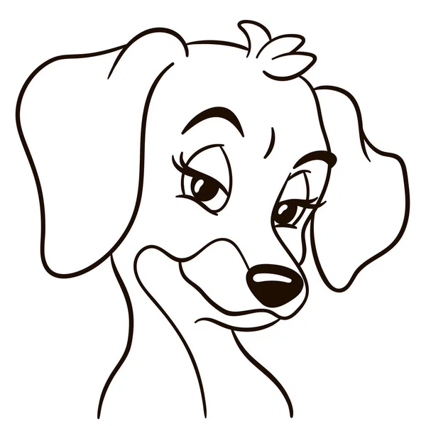 Dachshund Dog Cartoon Illustration Cute Animal Print Shirts Mugs Totes — Image vectorielle