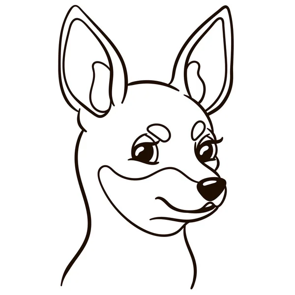 Miniature Pinscher Dog Cartoon Illustration Cute Animal Print Shirts Mugs — Vector de stock