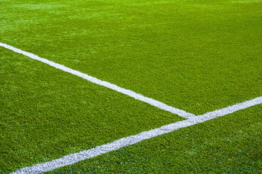 Perspektif Görünümü bir futbol alanının satır.