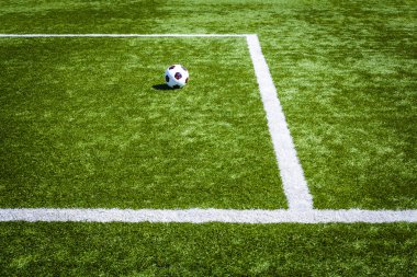 Perspective view of the lines of a soccer's field. clipart