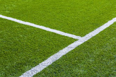Perspektif Görünümü bir futbol alanının satır.