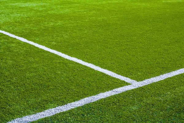 Perspective view of the lines of a soccer's field. — Stock Photo, Image