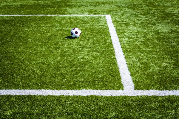 Perspective view of the lines of a soccer's field. — Stock Photo, Image