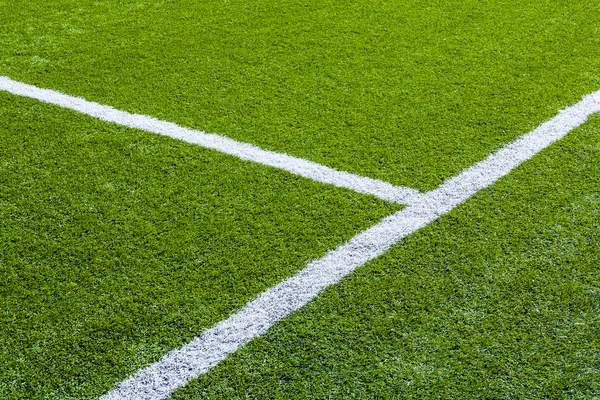 Perspective view of the lines of a soccer's field. — Stock Photo, Image