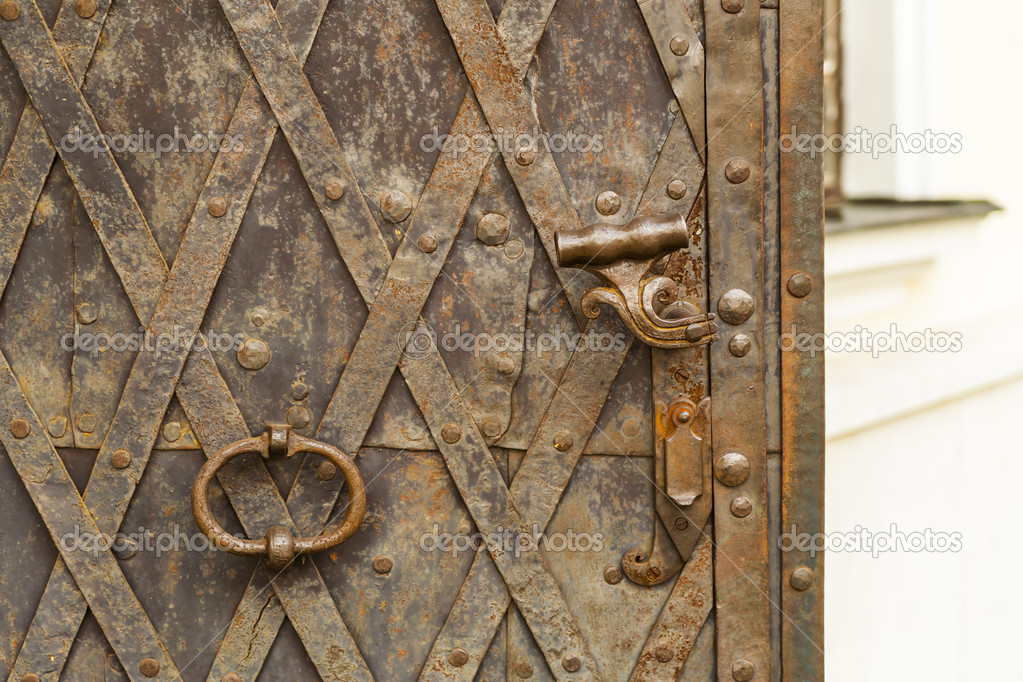 Ancient metal door.