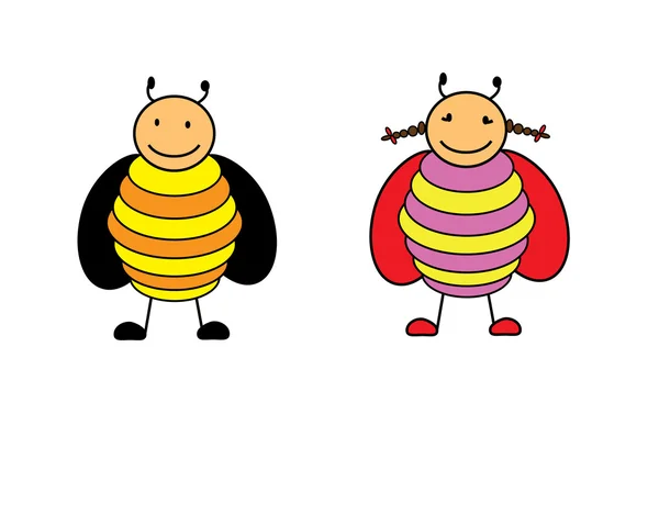 Abejas — Vector de stock