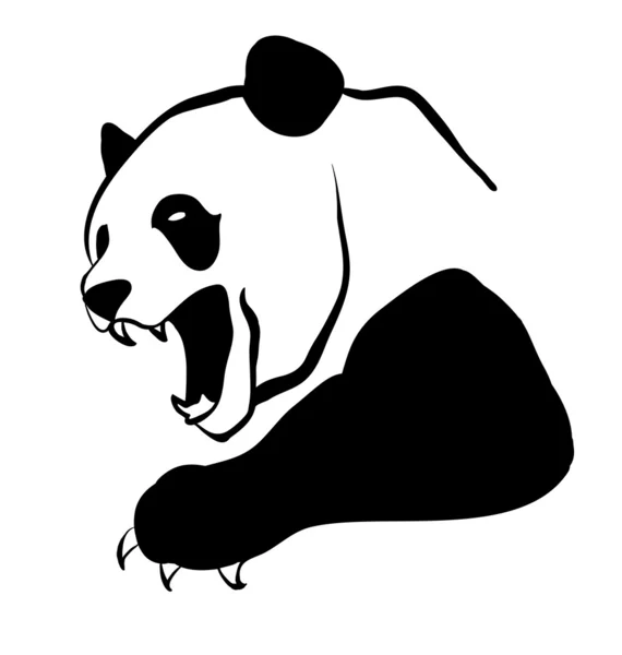 Rozzlobený panda Stock Ilustrace