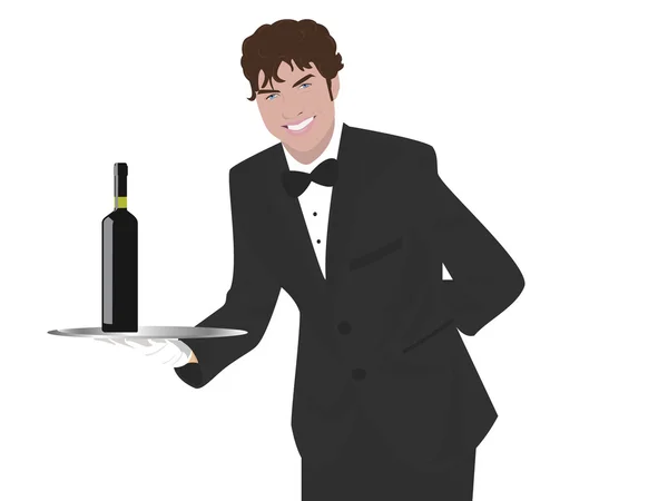 Waiter — Stock Vector