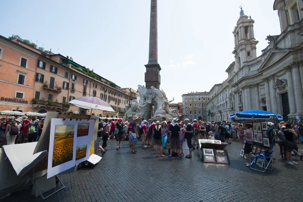 Piazza Navona em Roma — Fotografia de Stock