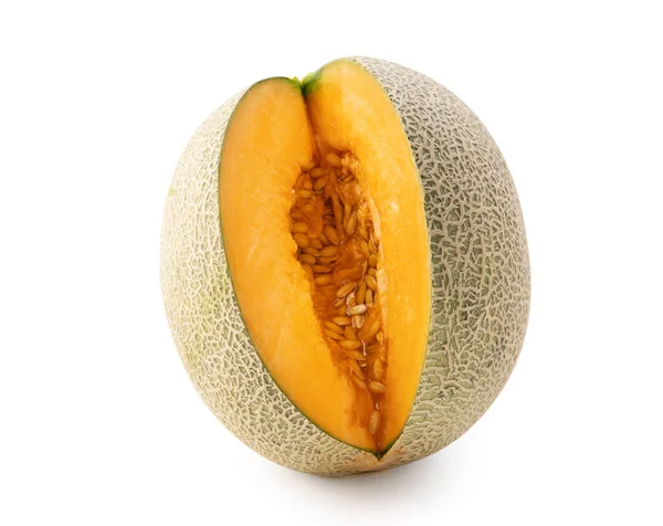 Nahaufnahme Von Schönen Leckeren Scheiben Geschnittenen Saftigen Cantaloupe Melone Moschusmelone — Stockfoto