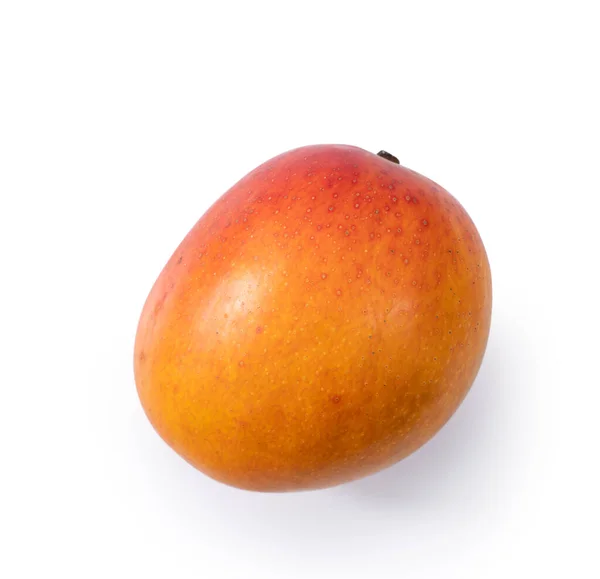 Close Beautiful Delicious Ripe Mango Isolated White Table Background Clipping — Stock Photo, Image