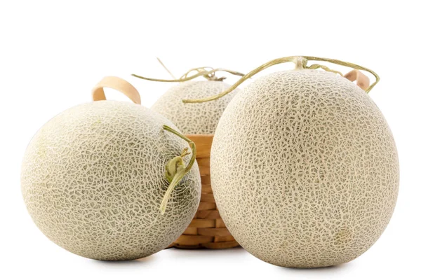 Primo Piano Bella Gustosa Affettata Melone Succoso Melone Muskmelon Melone — Foto Stock