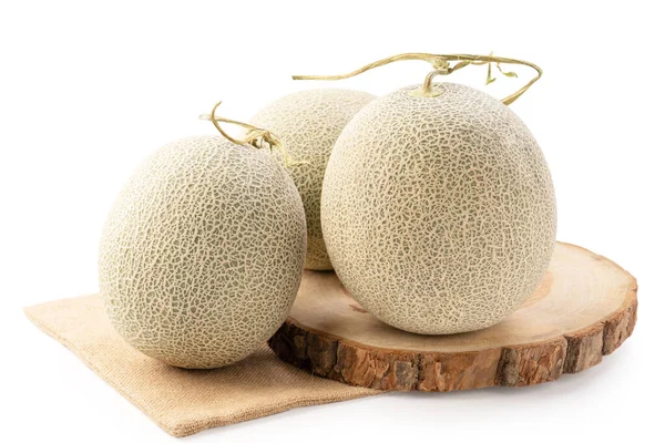 Nahaufnahme Von Schönen Leckeren Scheiben Geschnittenen Saftigen Cantaloupe Melone Moschusmelone — Stockfoto