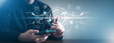 Akıllı telefon biyometrisi ile korunan ağ verilerine erişmek için parmak izi taramasıyla gösterge panelini güvenli hale getirmek için giriş yap.