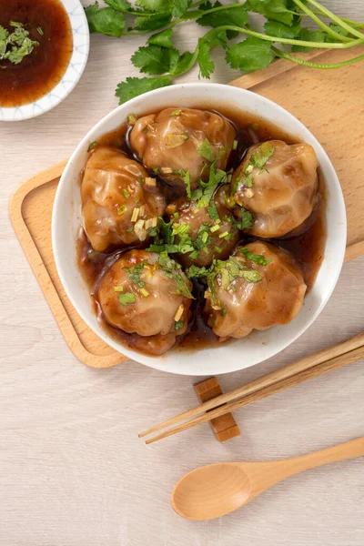 Bawan Wan Taiwanese Meatball Delicacy Delicious Street Food Steamed Starch — Stock Photo, Image