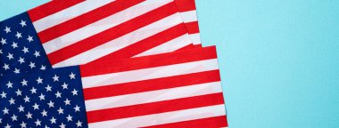 Amerika Birleşik Devletleri seçim tasarımı konsepti, Amerika bayrağının mavi masa üstü görünümü.