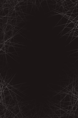 Soyut kesişen siyah arkaplan beyaz çizgiler, Cadılar Bayramı bayramında korku örümcek ağı ağı tasarımı konsepti.