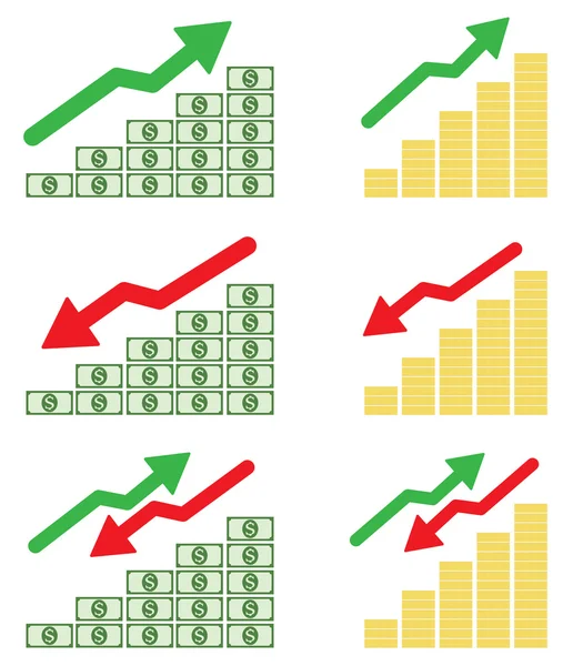 Grafico monetario — Vettoriale Stock