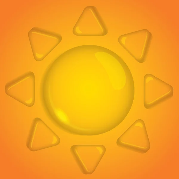 Sun of water drop — Stock Vector