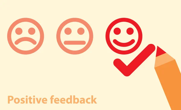 Positive feedback concept — Stock Vector