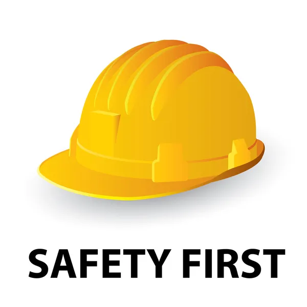 Yellow safety hard hat — Stock Vector