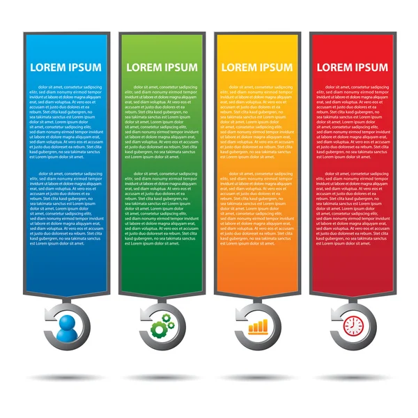 Zone de texte avec diagramme de stratégie d'entreprise — Image vectorielle