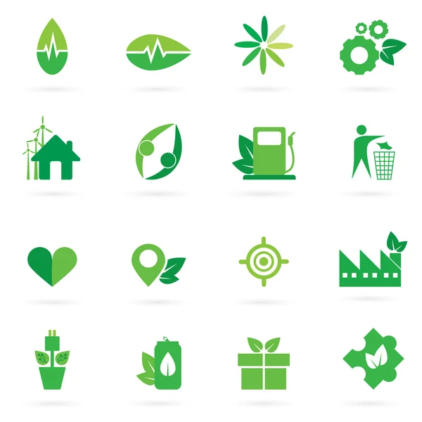 Icono verde y diseño de símbolo — Vector de stock