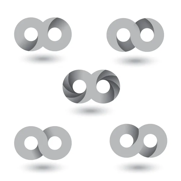 Infinity symbol set — Stock Vector