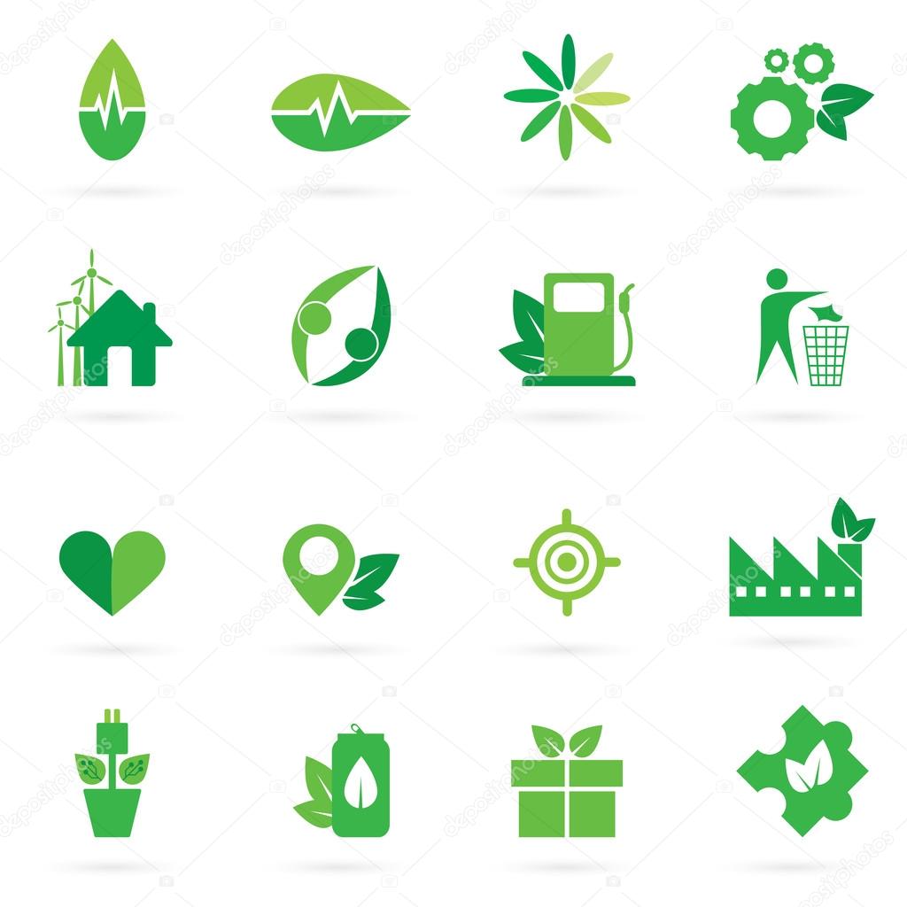 green icon and symbol design